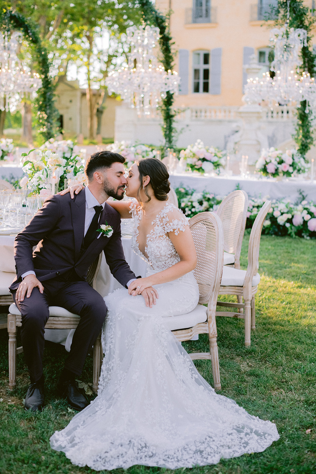 bride and groom on the table